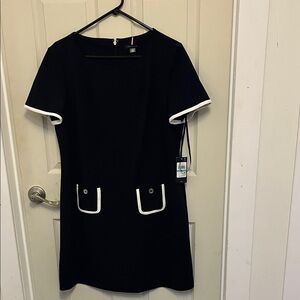Tommy Hilfiger Navy White Dress 16 NWT